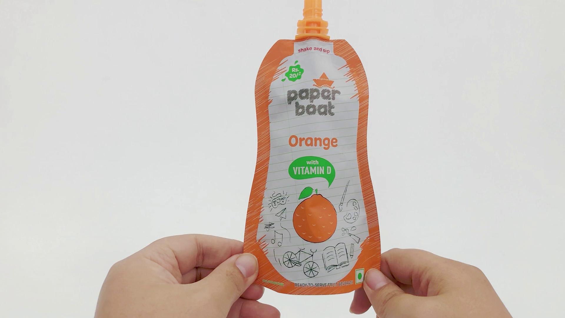 Spout Bags for Orange Juice Packing with Special Shape Design